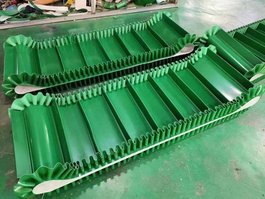 comprar Banda transportadora de cadena industrial material del Pvc de la pared lateral de la fuerza del verde de alta resistencia del artículo online manufacture