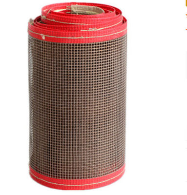 comprar Cinturón transportador de alta temperatura de fibra de vidrio con revestimiento de PTFE marrón online manufacture