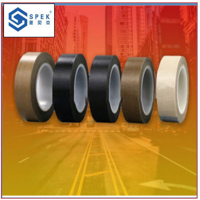 comprar Cintas adhesivas de silicona con recubrimiento de fibra de vidrio PTFE resistente al calor 0,08 mm de grosor online manufacture