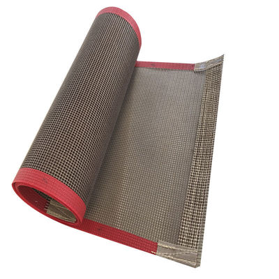 Refuerzo plástico de PTFE Mesh Conveyor Belt With Edge
