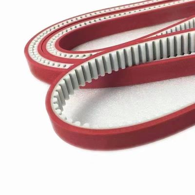 Tirón trapezoidal T5/T10 abajo de la mejor correa dentada cubierta roja de goma de la correa dentada del diente con la capa