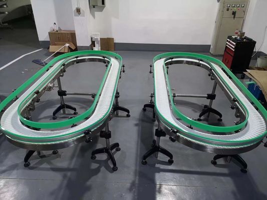 Curva verde blanca azul de la vuelta del pvc banda transportadora de 90 grados banda transportadora de 180 grados