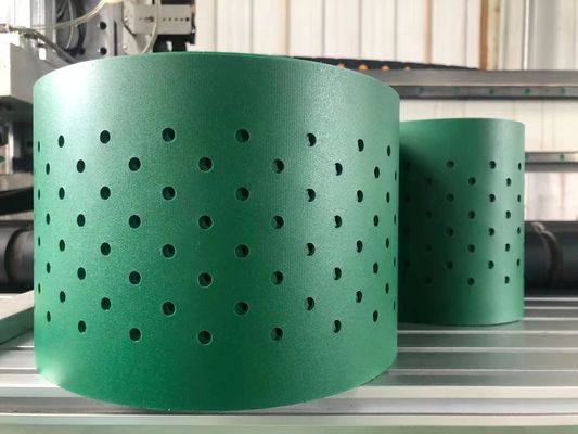 La banda transportadora verde del Pvc de la gasolina de poco ruido alisa brillante