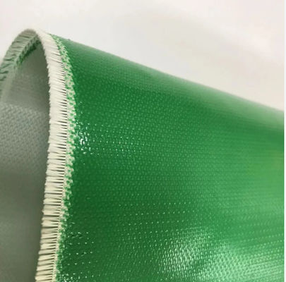Tejido de fibra de vidrio de silicona verde de doble cara Tejido de fibra de vidrio recubierto de silicona para tuberías de ventilación