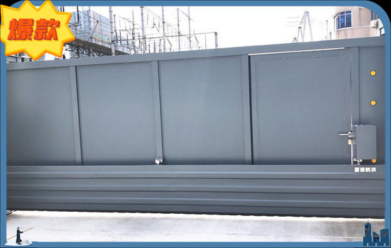 Inteligente tres puertas de defensa 6063 aleación de aluminio control de inundación de sección eléctrica inteligente puerta corredera