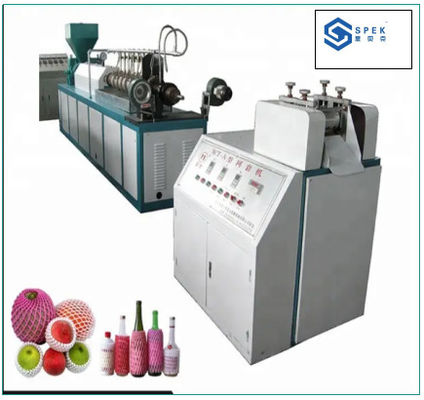 Máquina para hacer extrusores de redes de espuma EPE de manga de plástico para frutas, verduras, rosas, botellas de vino