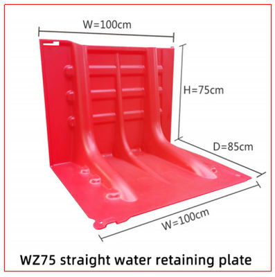 Altura 75cm ABS plástico rojo anti-UV conveniente Baffier de inundación