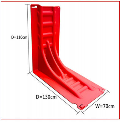 Altura 110cm ABS plástico rojo anti-UV conveniente Baffier de inundación
