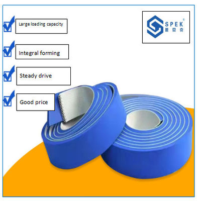 Cinturón transportador de PVC de espuma azul para el rango de temperatura de -20 C a 80 C