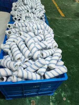 Pintura de rodillos Blanco con rayas azules para pintar paredes, puertas, pisos, techos, techos